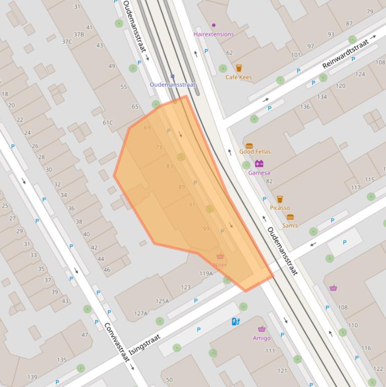 Kaart van postcodegebied 2522SE.