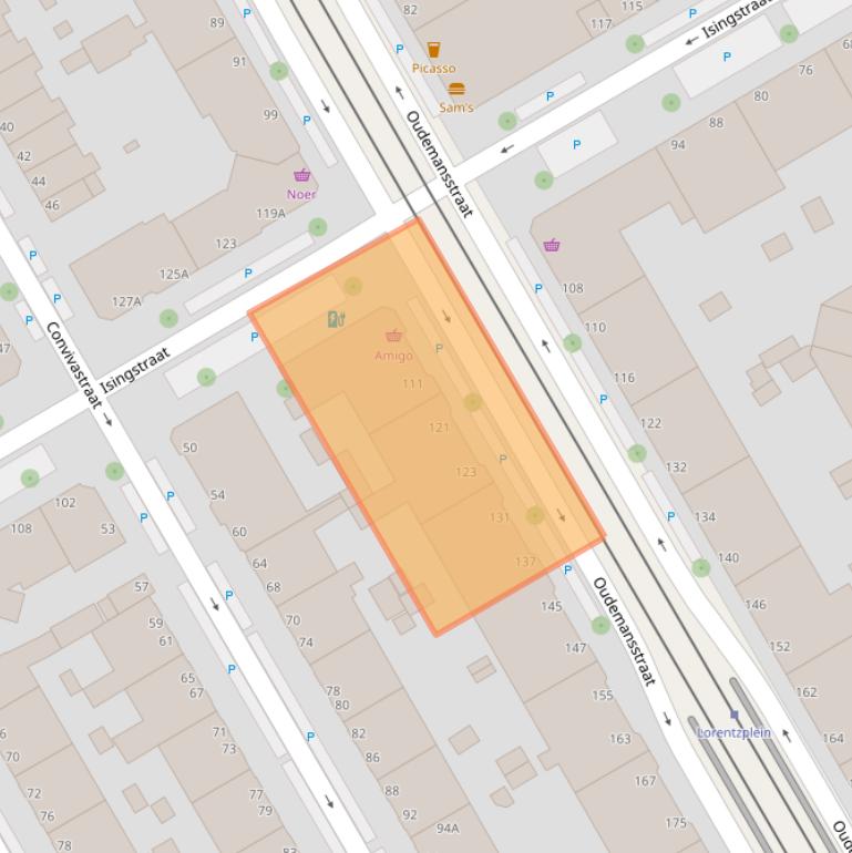 Kaart van postcodegebied 2522SG.