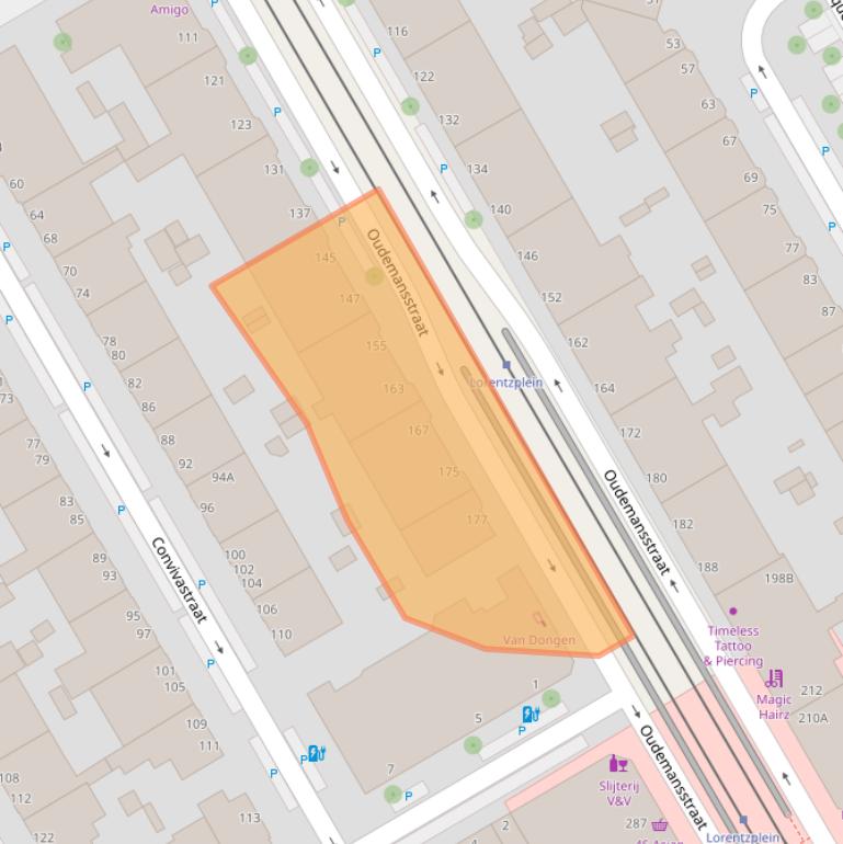 Kaart van postcodegebied 2522SH.