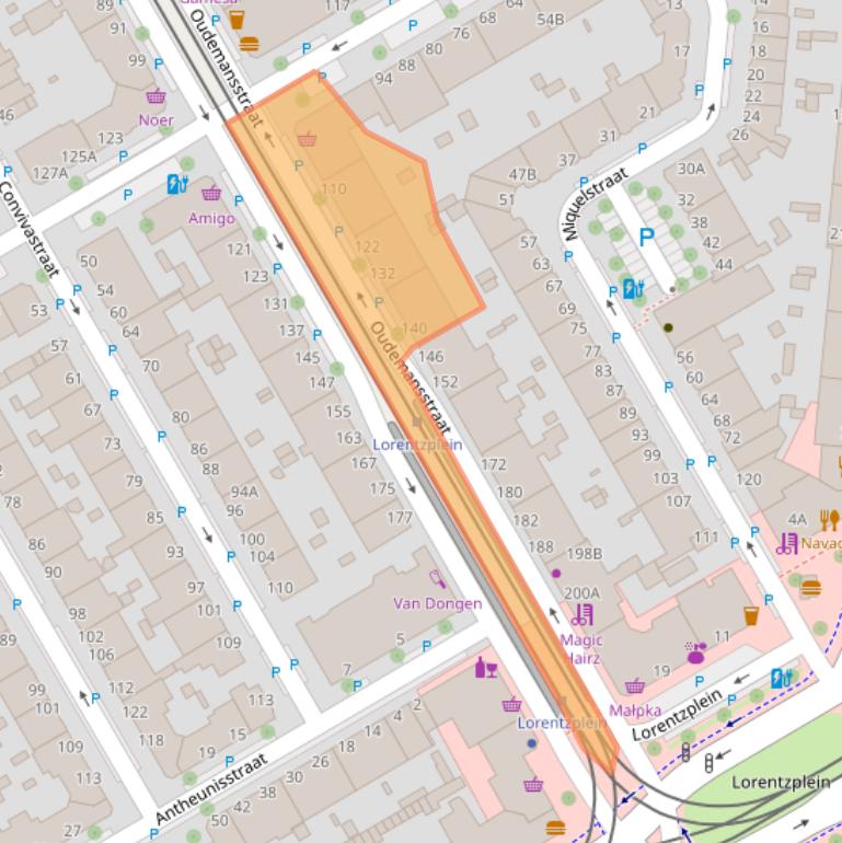 Kaart van postcodegebied 2522SP.