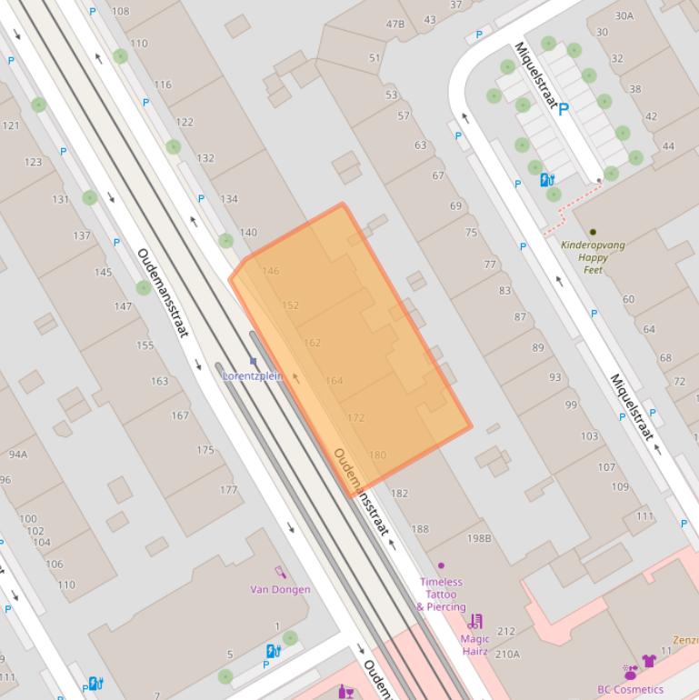 Kaart van postcodegebied 2522SR.