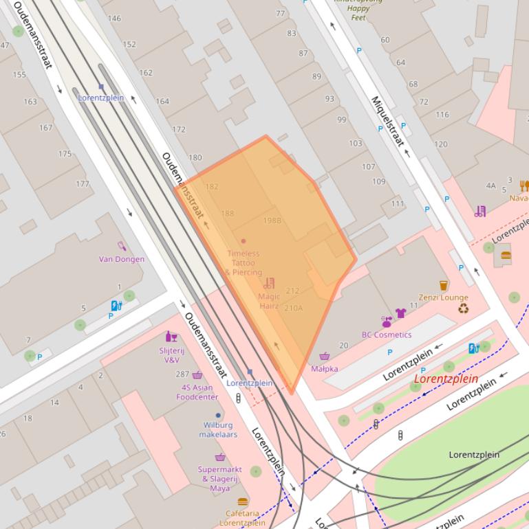 Kaart van postcodegebied 2522ST.