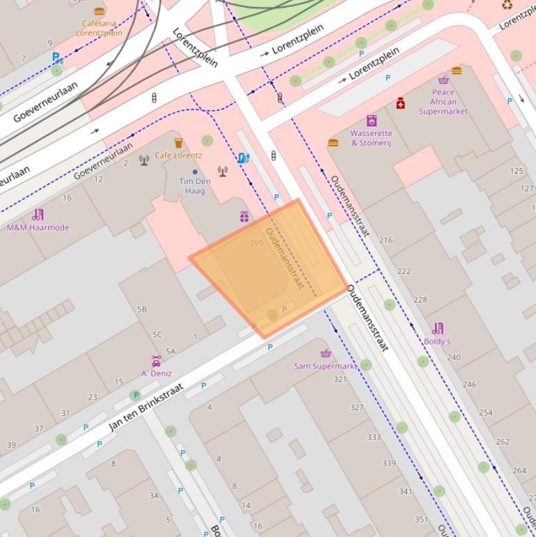 Kaart van postcodegebied 2522SV.