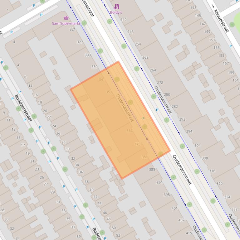 Kaart van postcodegebied 2522SX.