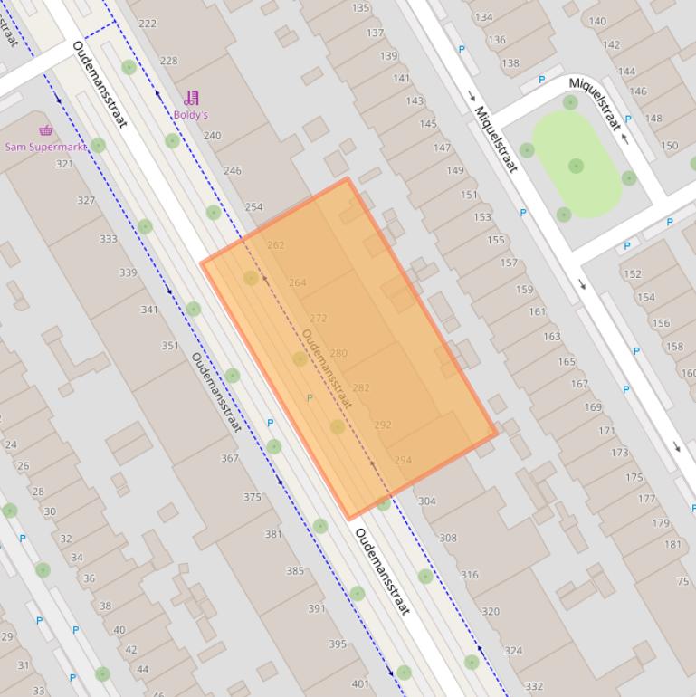 Kaart van postcodegebied 2522TD.