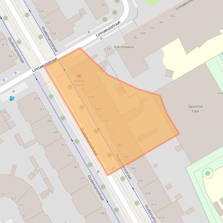 Kaart van postcodegebied 2522TG.