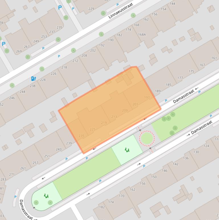 Kaart van postcodegebied 2522TP.