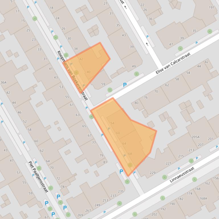 Kaart van postcodegebied 2522VD.