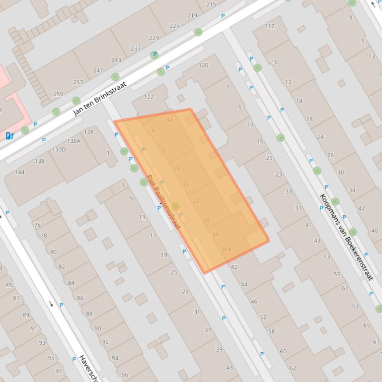 Kaart van postcodegebied 2522VH.