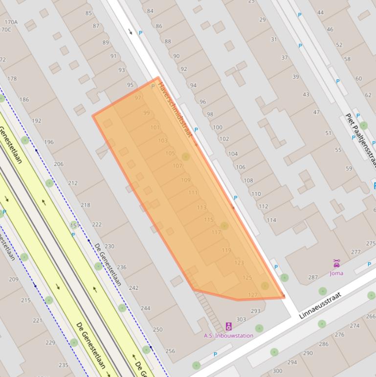 Kaart van postcodegebied 2522VN.
