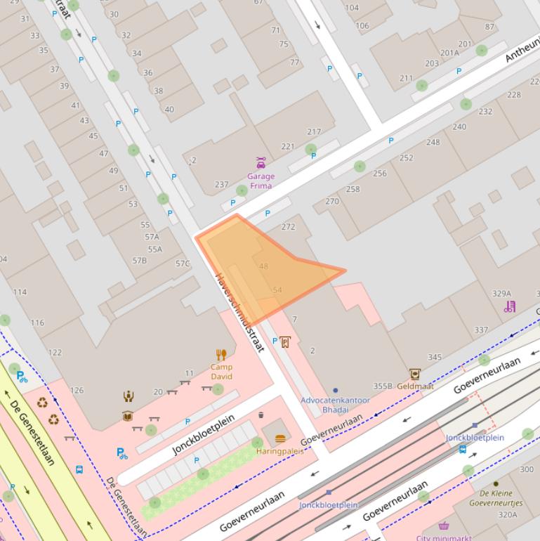 Kaart van postcodegebied 2522VR.