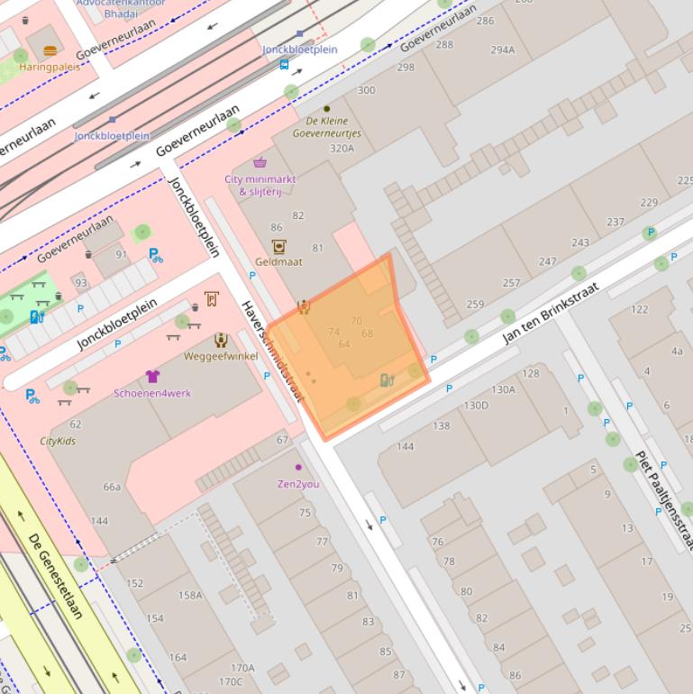 Kaart van postcodegebied 2522VS.