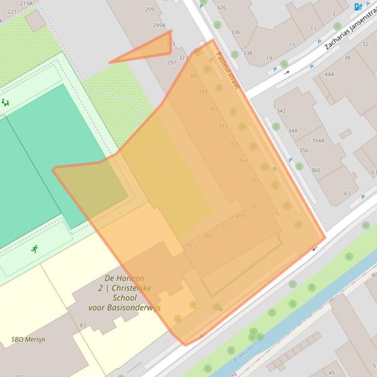 Kaart van postcodegebied 2522VV.