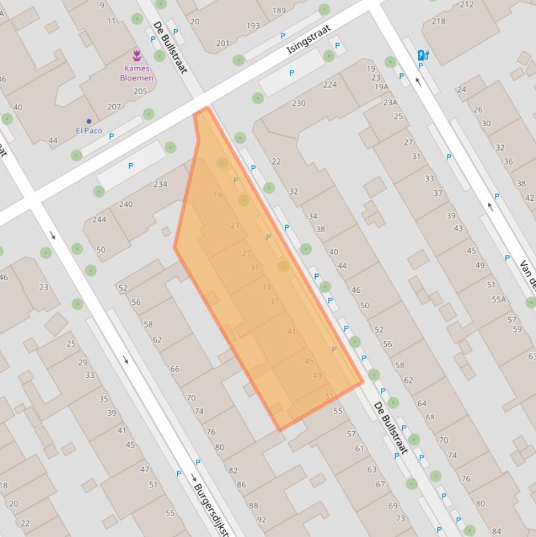 Kaart van postcodegebied 2522WK.