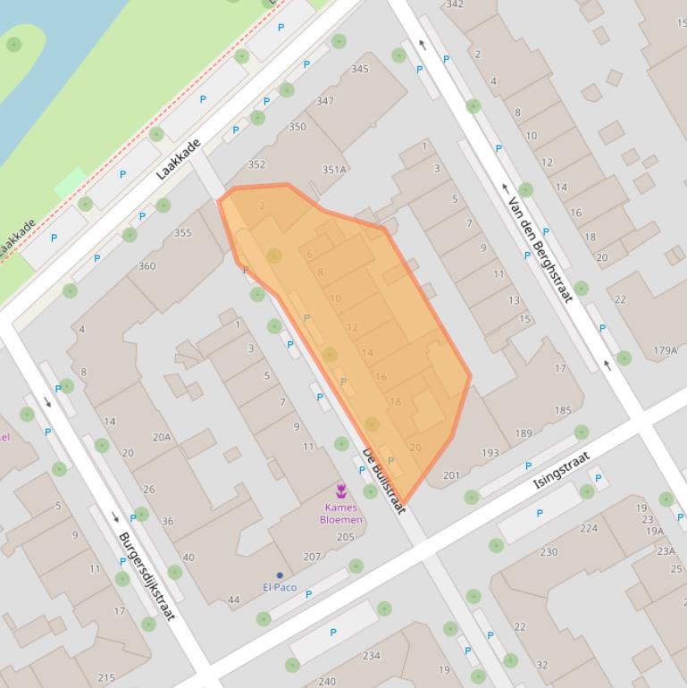 Kaart van postcodegebied 2522WN.