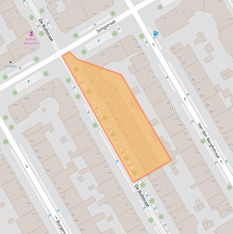 Kaart van postcodegebied 2522WP.