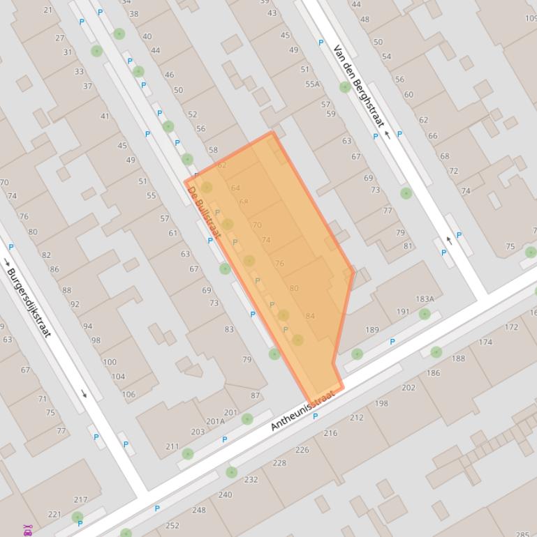 Kaart van postcodegebied 2522WR.