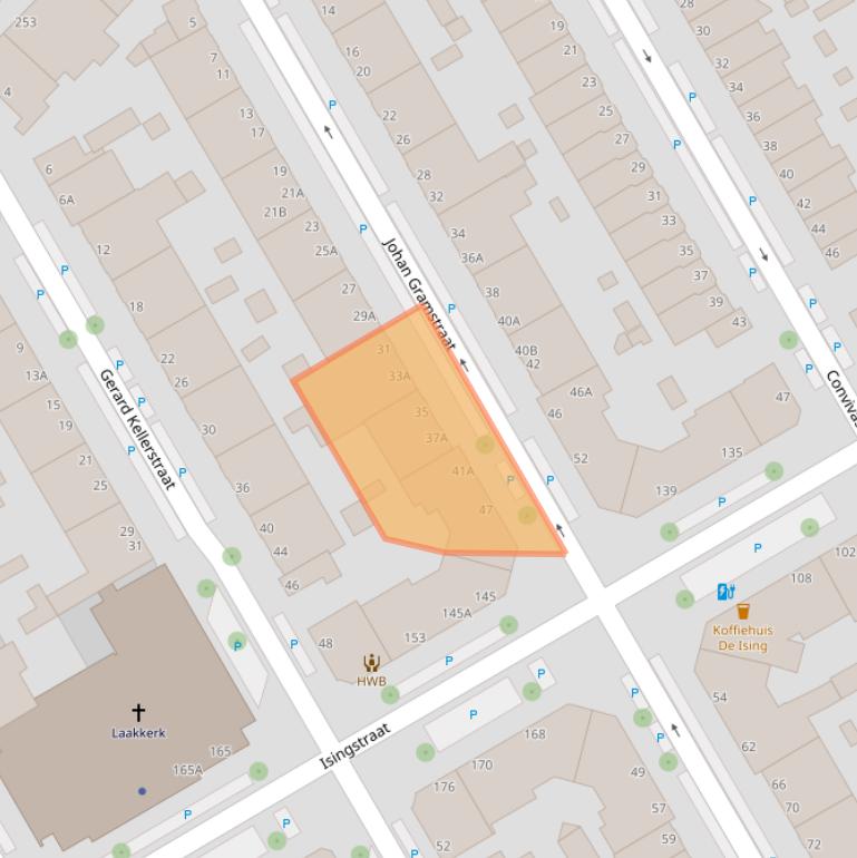 Kaart van postcodegebied 2522WT.