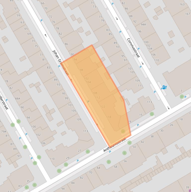 Kaart van postcodegebied 2522XC.