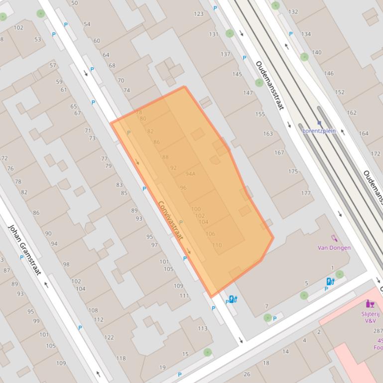 Kaart van postcodegebied 2522XK.