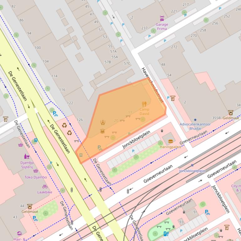 Kaart van postcodegebied 2523AR.