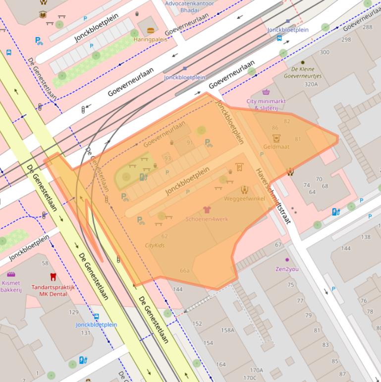 Kaart van postcodegebied 2523AV.