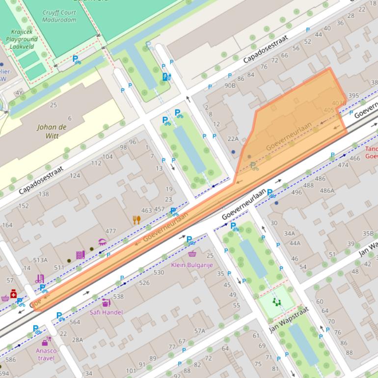 Kaart van postcodegebied 2523CB.