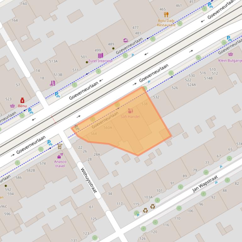 Kaart van postcodegebied 2523CN.