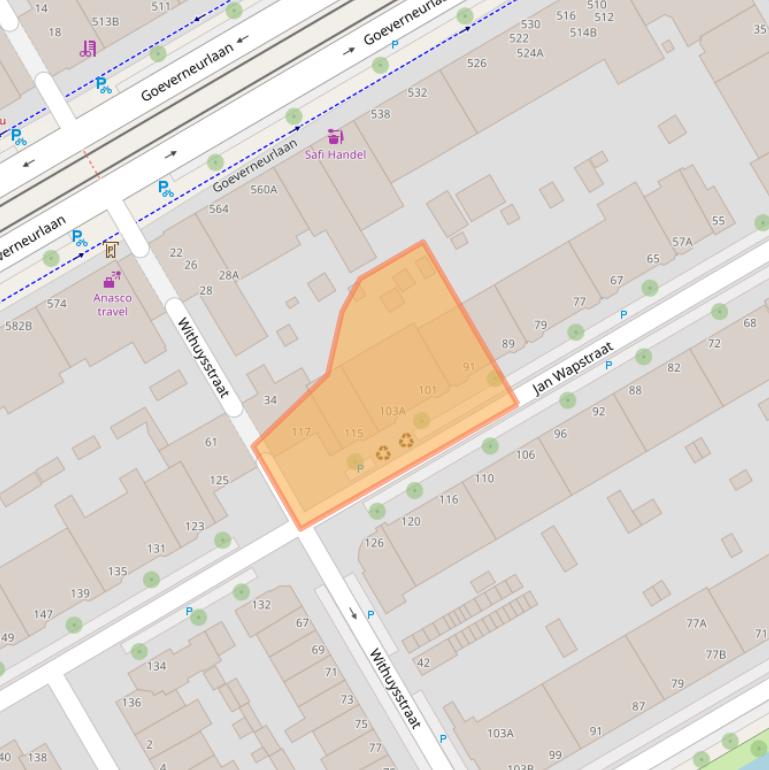 Kaart van postcodegebied 2523GD.