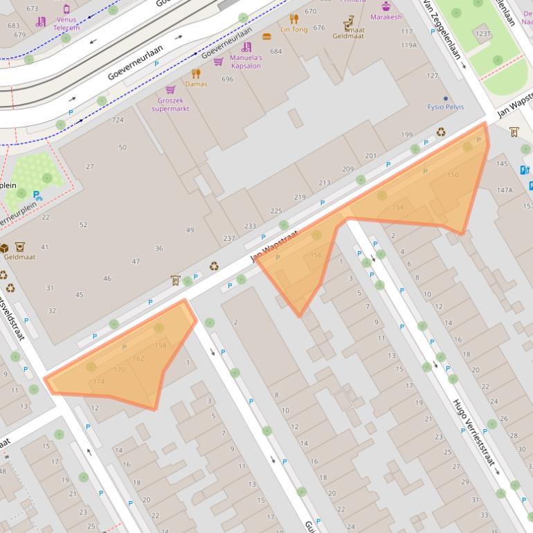 Kaart van postcodegebied 2523GM.