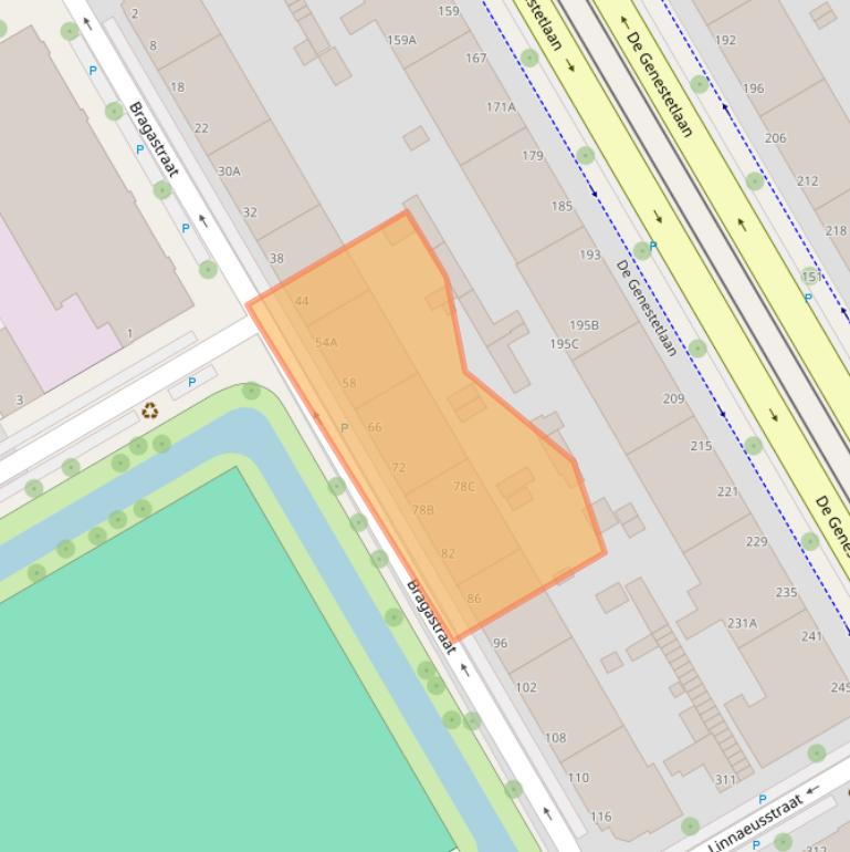 Kaart van postcodegebied 2523HJ.