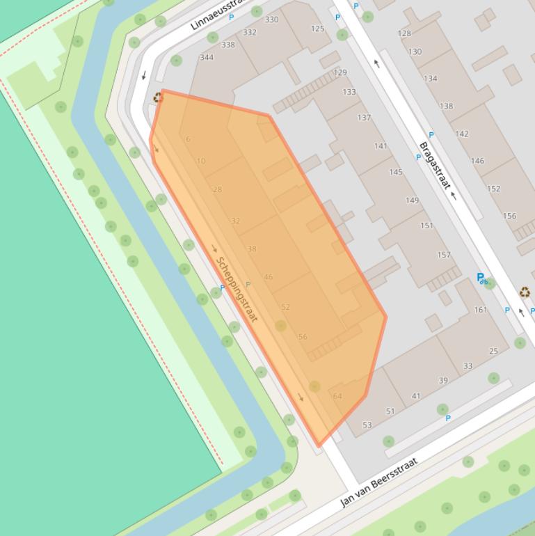 Kaart van postcodegebied 2523HM.