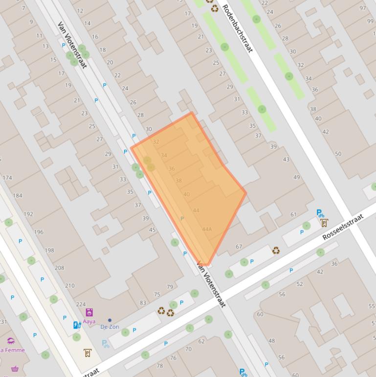 Kaart van postcodegebied 2523JD.