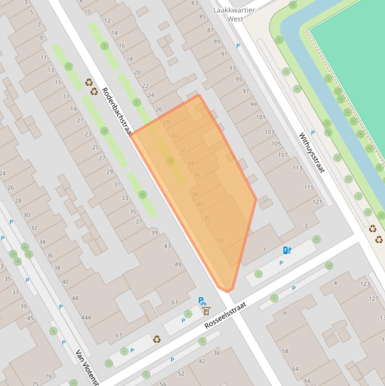 Kaart van postcodegebied 2523JL.