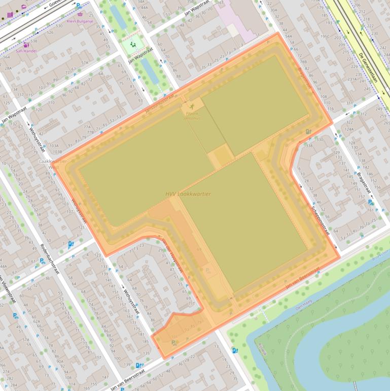 Kaart van postcodegebied 2523JS.