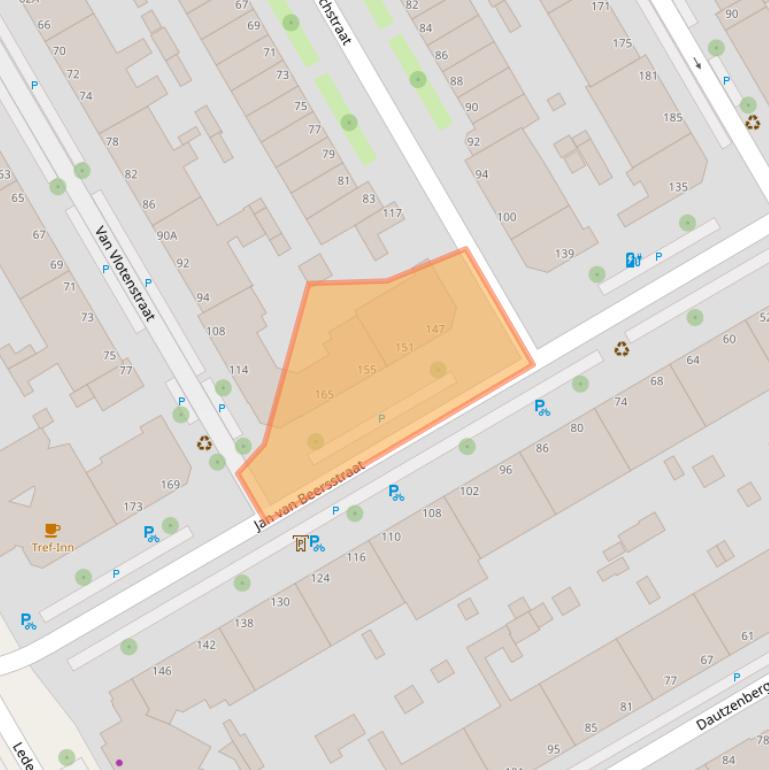 Kaart van postcodegebied 2523JV.