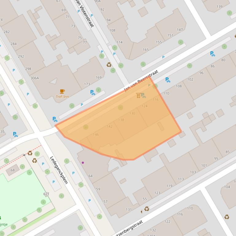 Kaart van postcodegebied 2523KA.