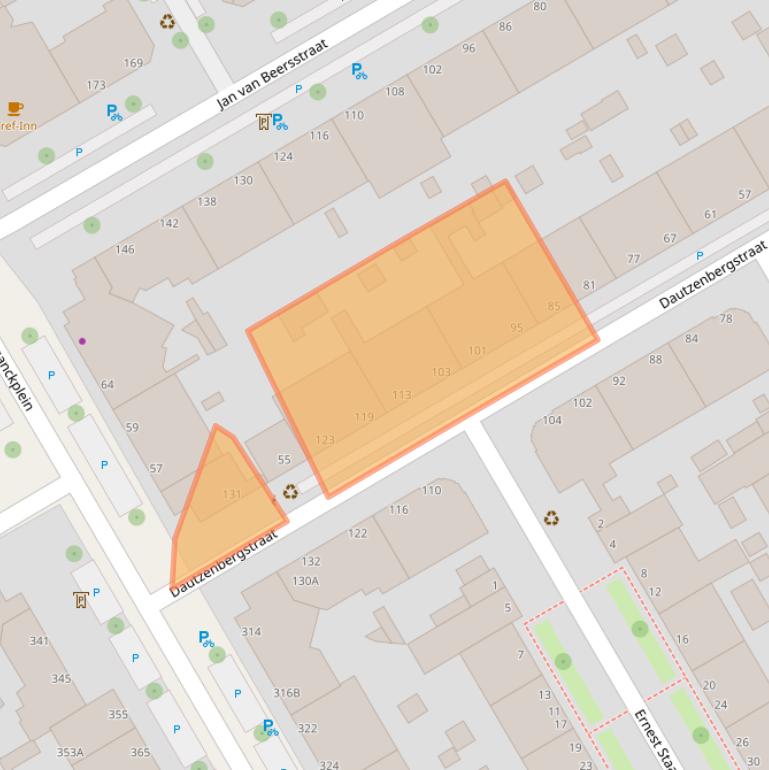 Kaart van postcodegebied 2523KD.