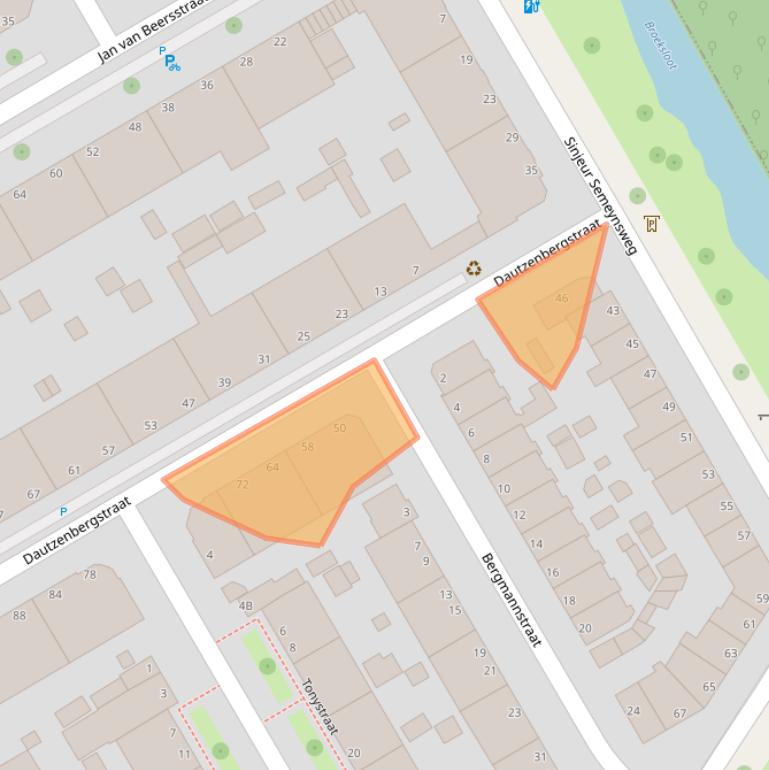Kaart van postcodegebied 2523KE.