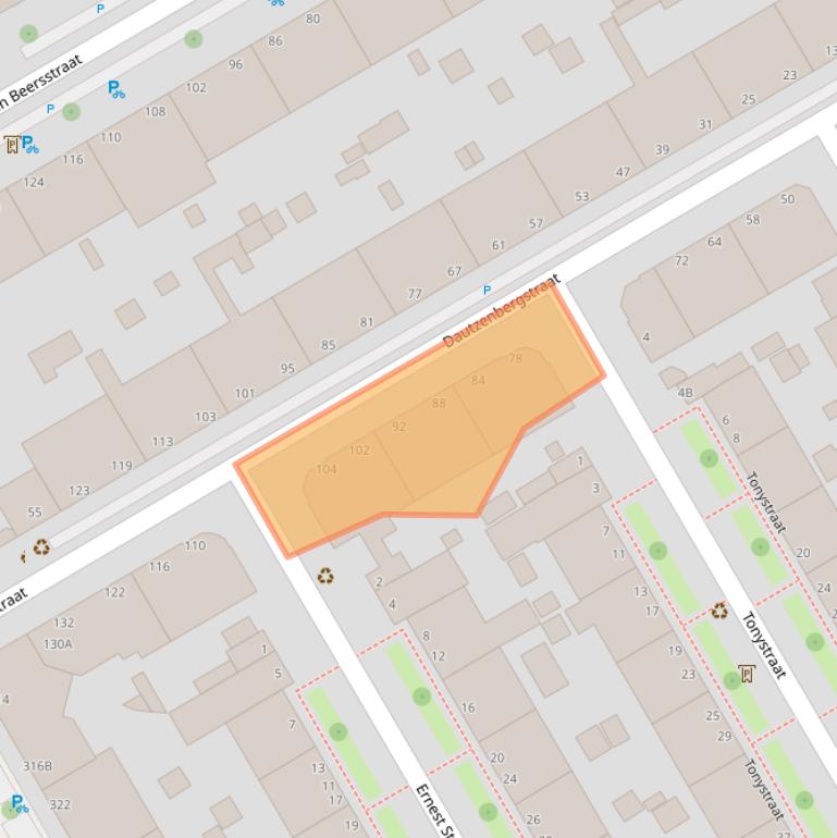 Kaart van postcodegebied 2523KG.