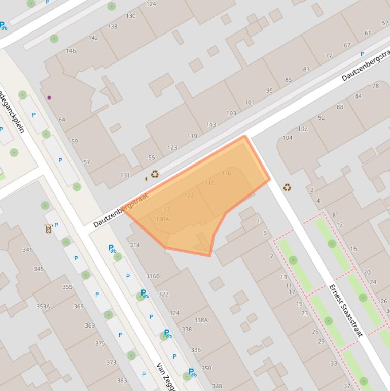 Kaart van postcodegebied 2523KH.