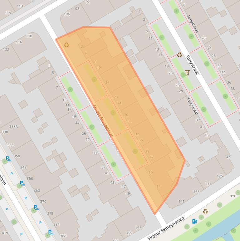 Kaart van postcodegebied 2523KK.