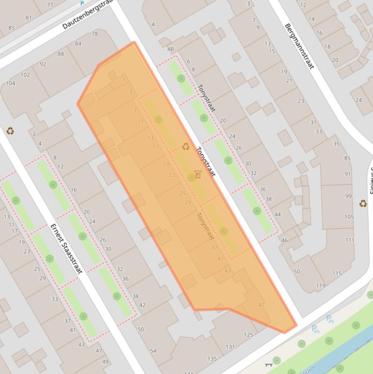 Kaart van postcodegebied 2523KL.