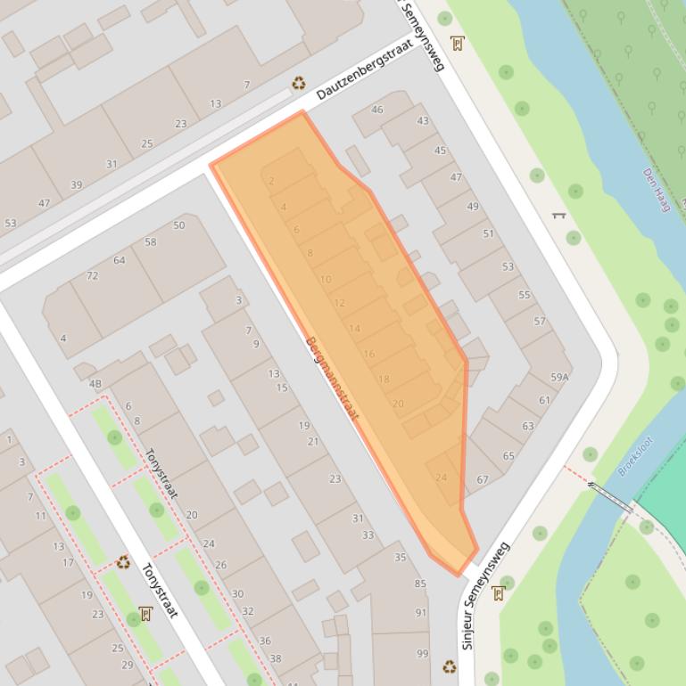 Kaart van postcodegebied 2523KR.