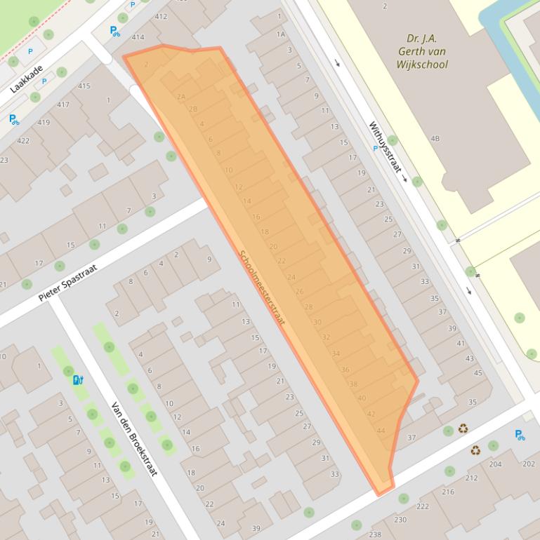 Kaart van postcodegebied 2523XG.