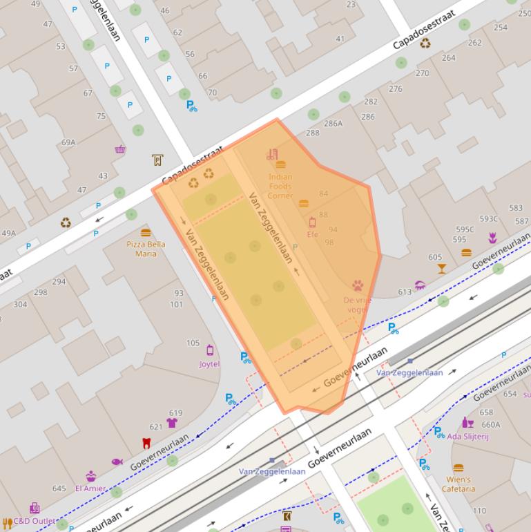 Kaart van postcodegebied 2524AS.