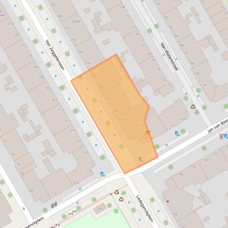 Kaart van postcodegebied 2524BA.