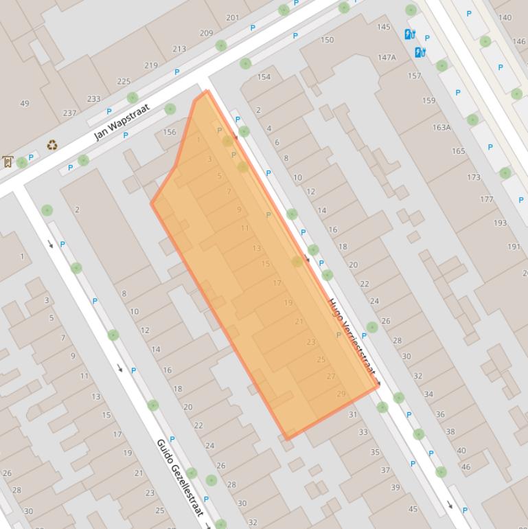 Kaart van postcodegebied 2524CA.