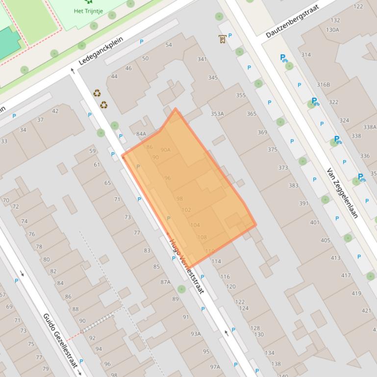 Kaart van postcodegebied 2524CH.