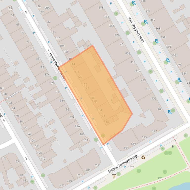 Kaart van postcodegebied 2524CJ.